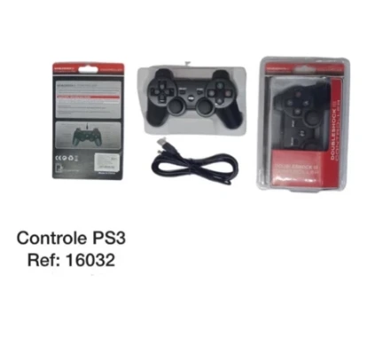 CONTROLE PS3 COM FIO COM CABO
