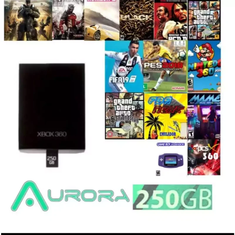 HD INTERNO 250GB XBOX 360 R G H (Aurora) LEIA O ANUNCIO