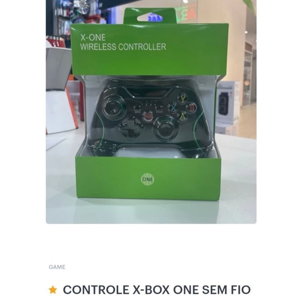 Controle X-box One Sem Fio